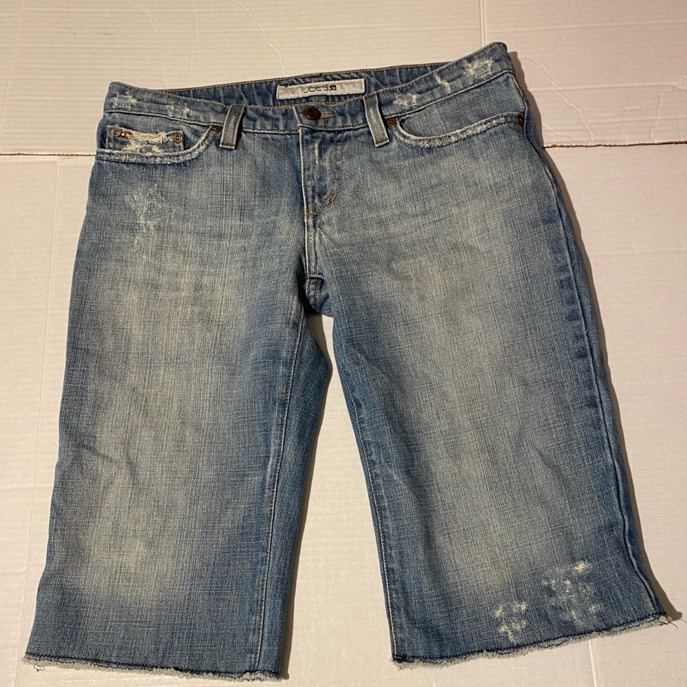 Joe’s jeans W 27 women’s long bermuda distressed shorts USA